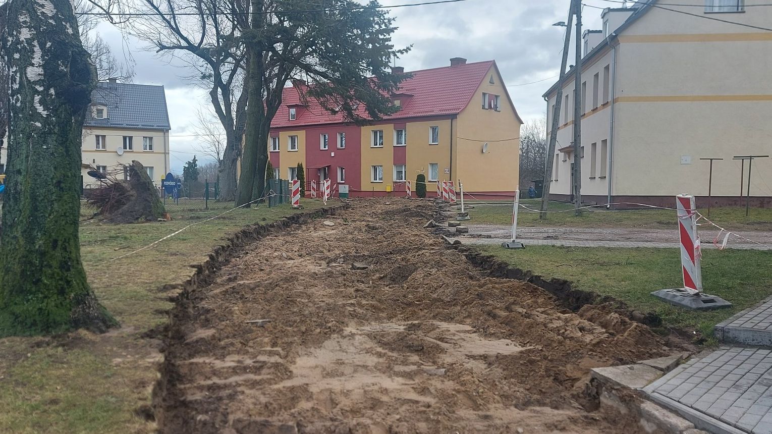 Dzierzgo Ulica Ko Ciuszki Zosta A Rozkopana Trwa Przebudowa