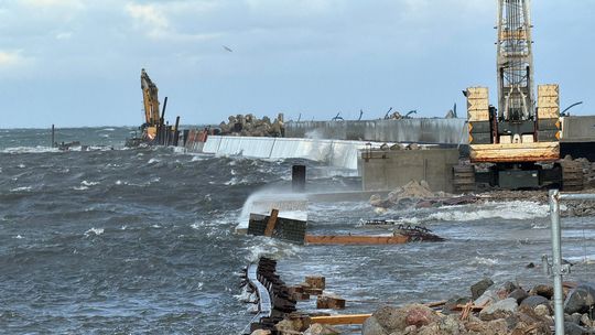 sztorm, Port Ustka