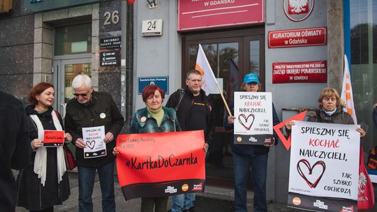 Kartka do Czarnka. Protest pod kuratorium oświaty w Gdańsku