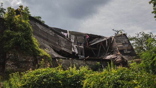 Bastion św. Elżbierty w Gdańsku 2025, zawalony dach