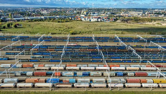 pociągi towarowe na stacji Gdańsk-Port Północny