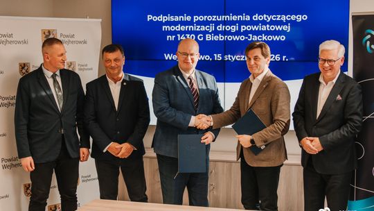Będzie modernizacja drogi między Biebrowem a Jackowem. Umowa PEJ i starostwa w Wejherowie