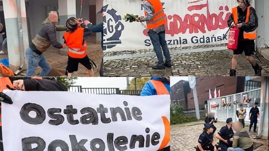 Oblali farbą bramę stoczni. "To miał być krzyk, który zaboli. Polska z marzeń przestaje istnieć"