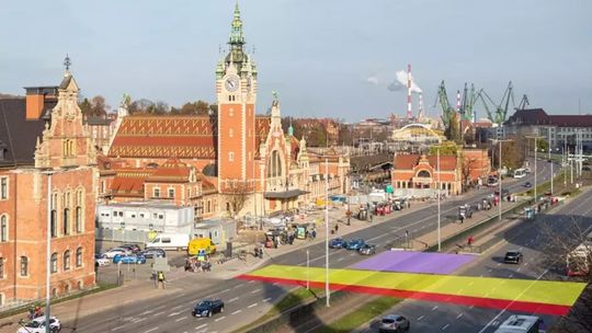 Przejście dla pieszych dworzec główny PKP Gdańsk