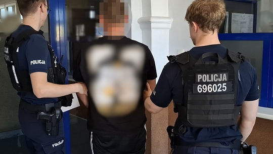zatrzymany przez policję