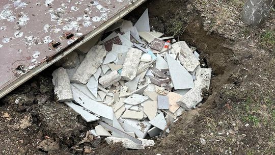 odpady budowlane prz ulicy św. Ducha, Gdańsk