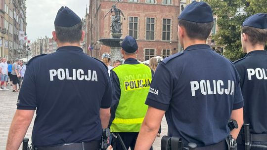 patrol policji na Długim Targu w Gdańsku