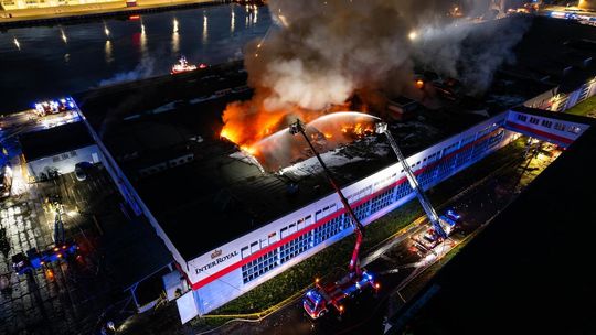 pożar hali magazynowej, Port Gdańsk 2024