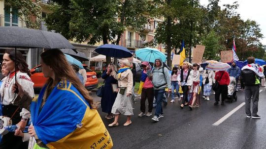 Gdańsk solidarny z Ukrainą. Uroczystości i przemarsz ulicami miasta