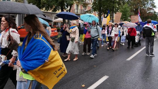Gdańsk solidarny z Ukrainą. Uroczystości i przemarsz ulicami miasta