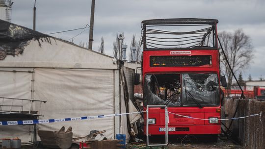 pożar meleksów, ul. Połęże, Gdańsk 2025