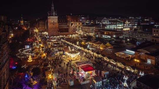 Gdański Jarmark Bożonarodzeniowy z lotu ptaka! Zobacz zdjęcia