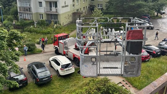 akcja ratunkowa w Gdyni-Karwinach, na balkonie leżała pijana seniorka