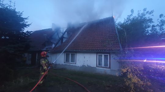 pożar domu w Gdańsku Jelitkowie