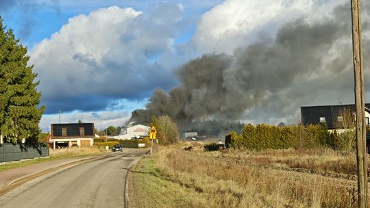 pożar lakierni i warsztatu samochodowego, Łapalice