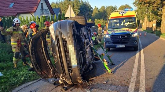 Groźny wypadek koło Pucka! 16-latek śmigłowcem LPR trafił do szpitala