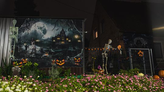 halloweenowy dom, ul. Schuberta, Gdańsk 2024