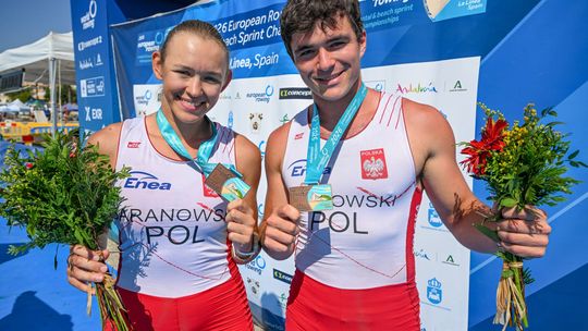 Dominika Baranowska i Adam Bujnowski, brązowy medal mistrzostw Europy w wioślarstwie morskim