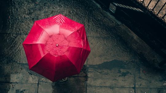 deszcz, parasol