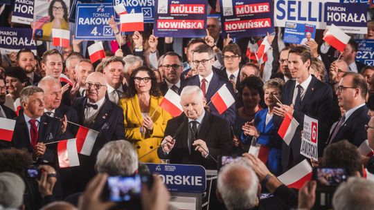 Jarosław Kaczyński w Gdyni na konwencji PiS zachęcał do wysiłku dla wyborczego sukcesu