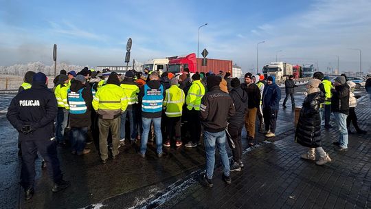 Jest porozumienie protestujących przewoźników i Baltic Hub w Gdańsku protest przewoźników w Gdańsku