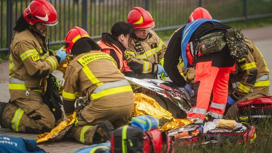 Symulacja katastrofy drogowej między Malborkiem a Sztumem