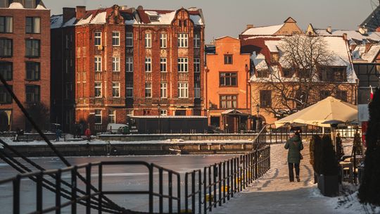 zima, śnieg, Motława, Gdańsk 2026