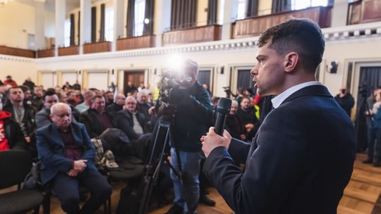 Michał Kołodziejczak w Nowym Dworze Gdańskim. Spotkał się z rolnikami