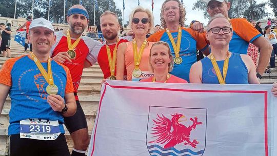 Mieszkańcy Słupska pobiegli z Maratonu do Aten 