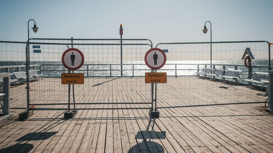 Molo w Orłowie w remoncie. Część obiektu zamknięta dla spacerowiczów Molo w Orłowie w remoncie. Część obiektu zamknięta dla spacerowiczów