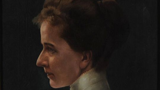 Wojciech Gerson, „Portret młodej kobiety w profilu”, 1866