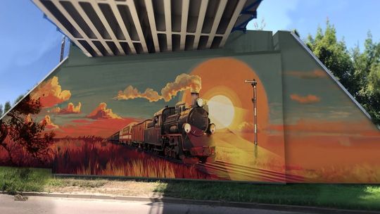 Mural ku pamięci kolei wąskotorowych na Żuławach powstaje w Lisewie Malborskim