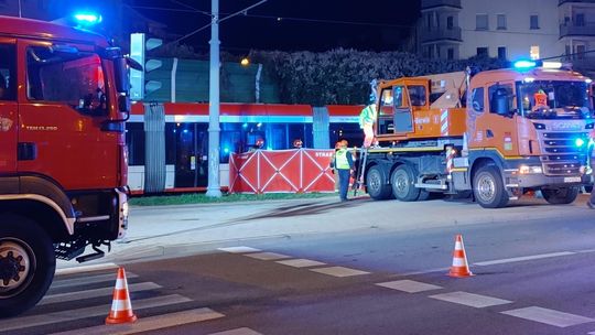 wypadek na pętli tramwajowej Łostowice-Świetokrzyska w Gdańsku