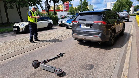 wypadek z udziałem hulajnogi w Chojnicach