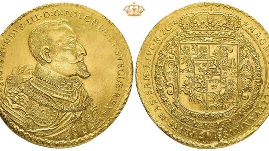 100-dukatówka z wizerunkiem Zygmunta III Wazy, najdroższa polska moneta