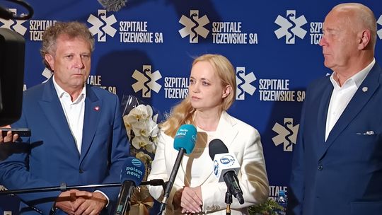 Jacek Karnowski, Jolanta Sobierańska-Grenda, konferencja w Szpitalach Tczewskich, Tczew 2026