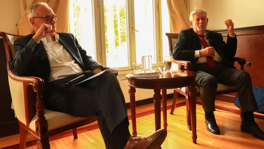 Włodzimierz Dębski, autor książki „Lider perfekcjonista” oraz Zbigniew Canowiecki