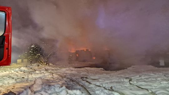 Pożar kurnika w miejscowości Rąb