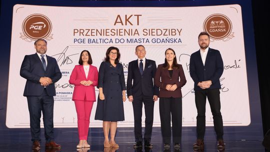 podpisanie aktu przeniesienia siedziby PGE Baltica do Gdańska