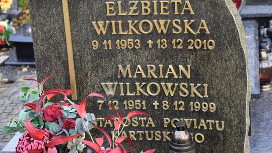 grób Elżbiety Wilkowskiej i Mariana Wilkowskiego, starosty powiatu kartuskiego, cmentarz w Kartuzach 2026