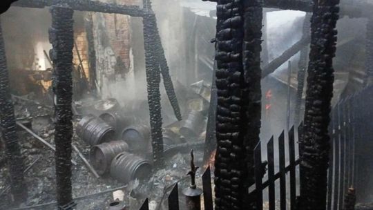 Płonął lokal gastronomiczny w Juracie. Trwa dogaszanie pogorzeliska