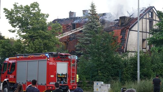 Pożar Srebrnego Młyna w Gdańsku! Spłonął dach