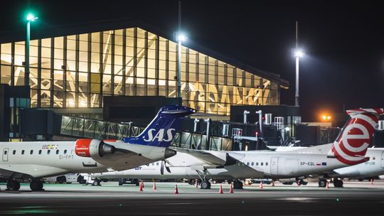 lotnisko, samoloty, Gdańsk