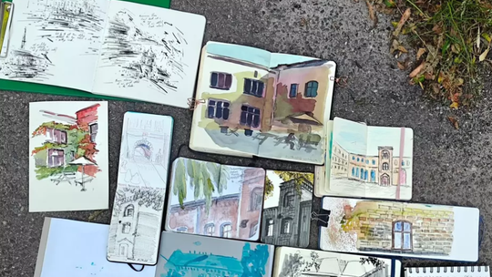 Ponad 100 artystów z 20 krajów szkicowało Gdańsk! Swoje prace zaprezentowali w Polsat Plus Arenie Gdańsk