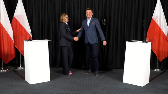 „Porozmawiajmy o Polsce”: debata Magdaleny Biejat i Szymona Hołowni w Gdyni