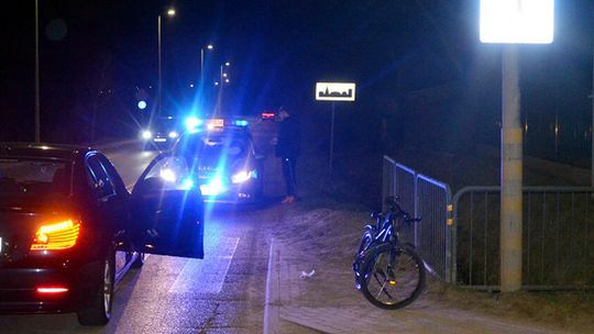 potrącenie rowerzysty w Lublewie