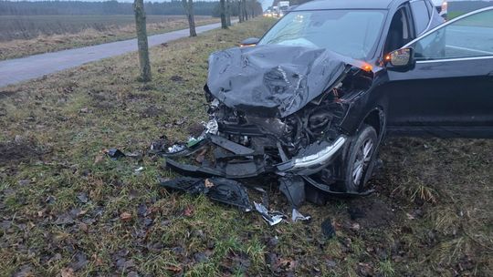 Potrącenie pieszego na DK22 między Człuchowem a Wałczem! Droga była zablokowana wypadek pod Człuchowem