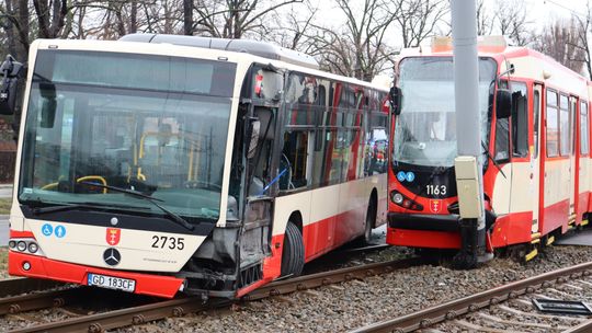 zderzenie autobusu i tramwaju, Gdańsk