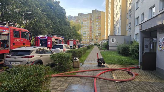 Pożar w wieżowcu na gdańskiej Zaspie. Jedna osoba nie żyje