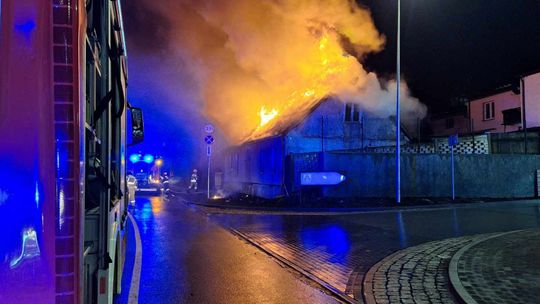 Pożar domu w Chojnicach